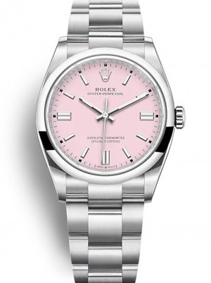 rolex oyster perpetual lady 36mm candy pink dial 126000