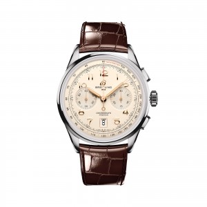Breitling premier b01 chronograph 42mm mens watch cream AB0145211G1P1