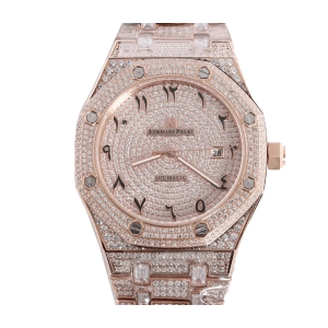 audemars piguet royal oak 42 mm rose gold gem set arabic 15400sr.oo.1220sr.02