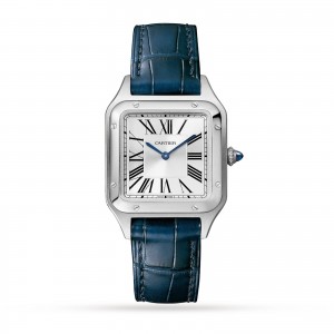 Cartier montre santos-dumont petit modèle mouvement à quartz acier cuir WSSA0023